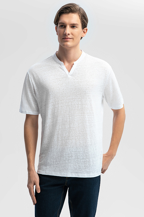 Футболка изо льна, лимитированная коллекция, цвет Белый