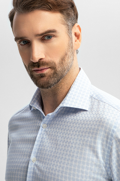 Сорочка из хлопка и лиоцелла, цвет Голубой светлый