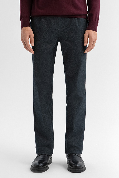 Брюки из хлопка, цвет Голубой темный