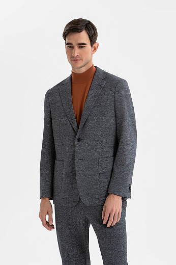 Пиджак однобортный с эффектом меланжа