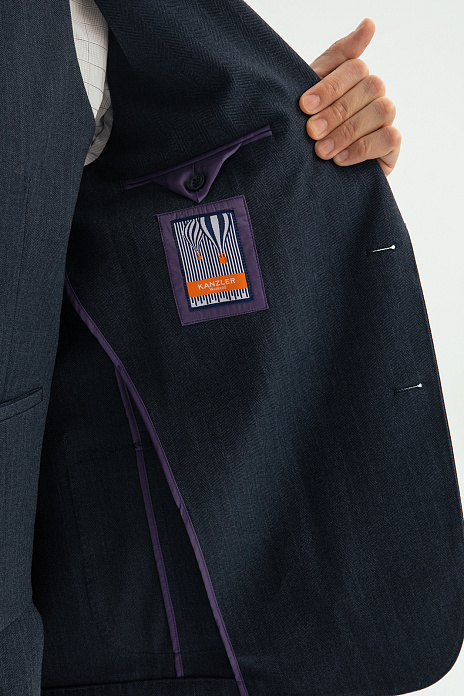 Пиджак однобортный, цвет Синий темный