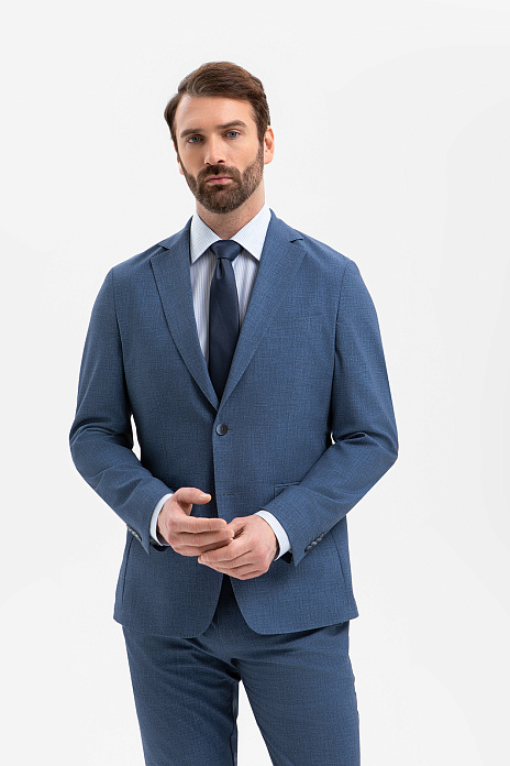 Пиджак однобортный, цвет Голубой темный