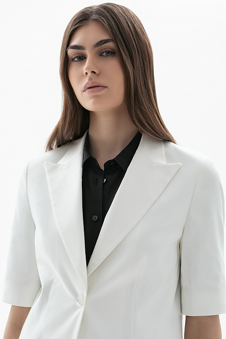 Пиджак из хлопка и тенсела, цвет Белый