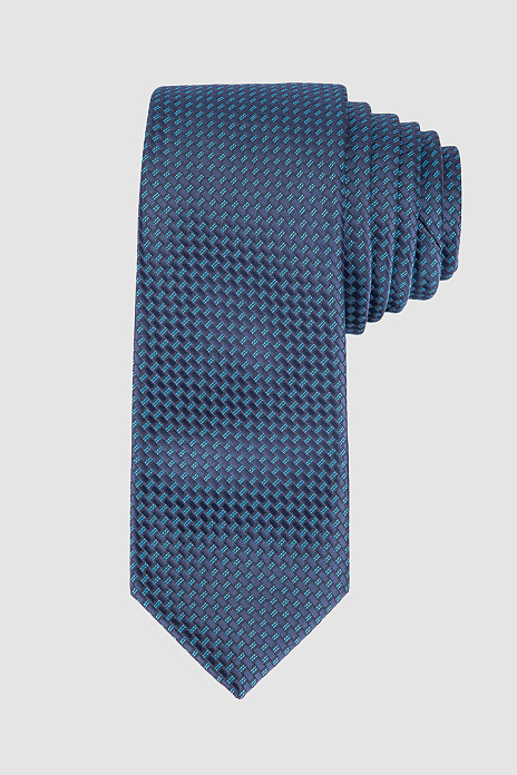 Галстук из микрофибры, синий цвет, цвет Синий темный