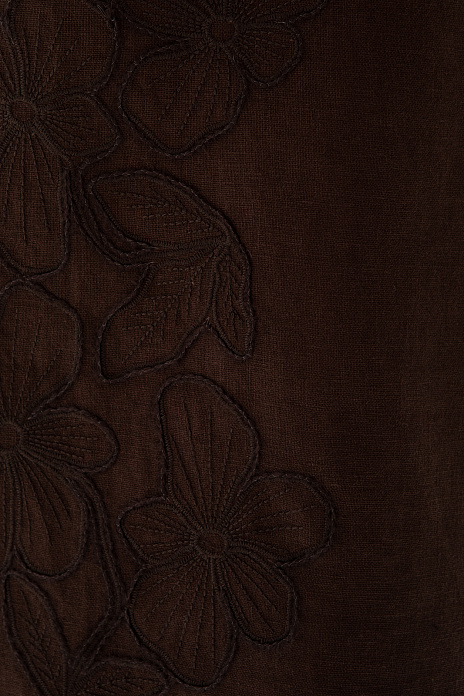 Юбка изо льна, цвет Коричневый