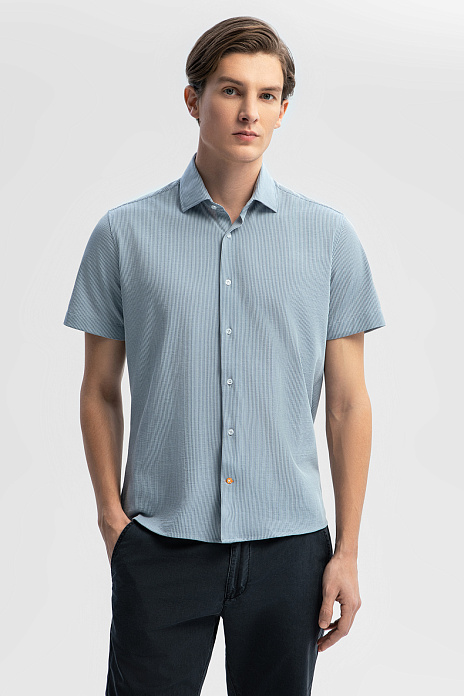 Сорочка с коротким рукавом из трикотажной ткани, цвет Серый