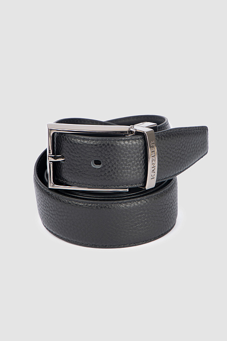 Ремень из натуральной кожи, цвет Черный