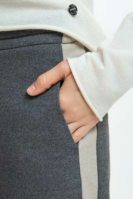 Джоггеры с лампасами, цвет Серый