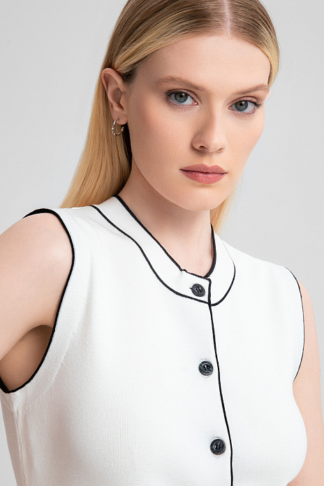 Топ трикотажный, цвет Молочный