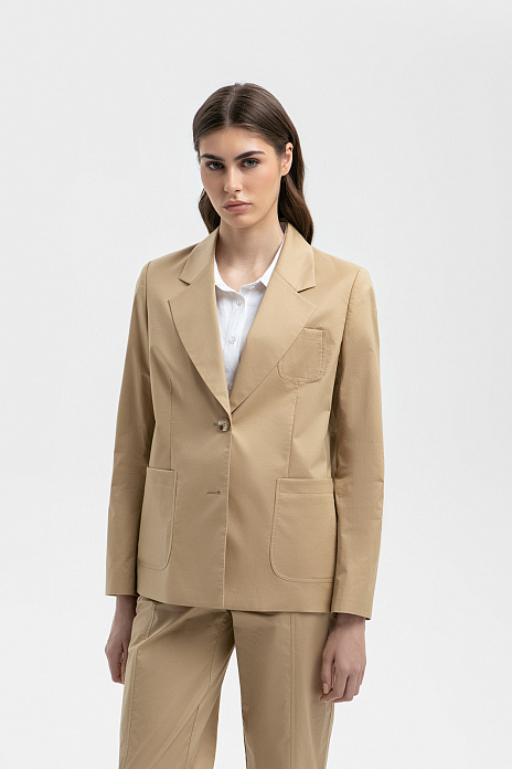 Пиджак из хлопка, цвет Бежевый