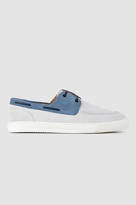 Топсайдеры из натуральной замши, цвет Серый