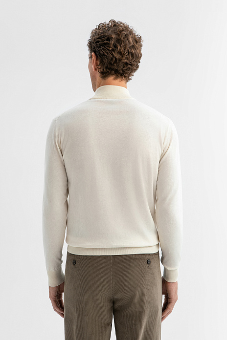 Водолазка из хлопка и кашемира, цвет Бежевый светлый