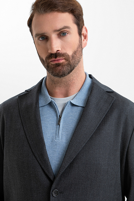 Пиджак из шерсти, устойчивой к сминанию и загрязнениям, цвет Синий темный