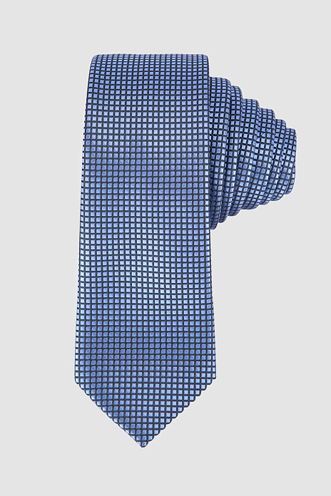Галстук из микрофибры с узором, цвет Синий