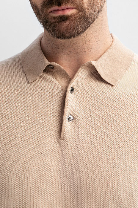 Поло из хлопка, цвет Бежевый