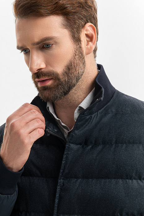 Куртка стеганая с водоотталкивающей обработкой, цвет Синий темный