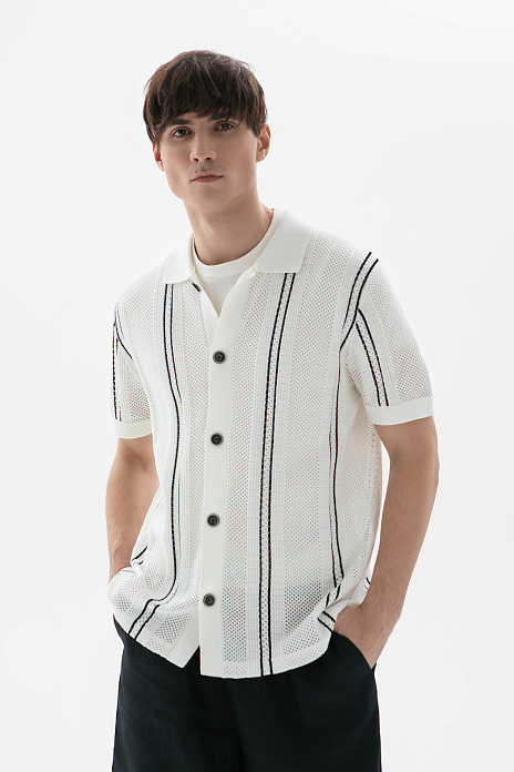 Кардиган с коротким рукавом из хлопка, лимитированная коллекция, цвет Белый