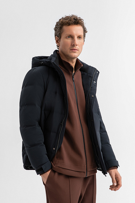 Пуховик с водоотталкивающей обработкой, цвет Синий темный