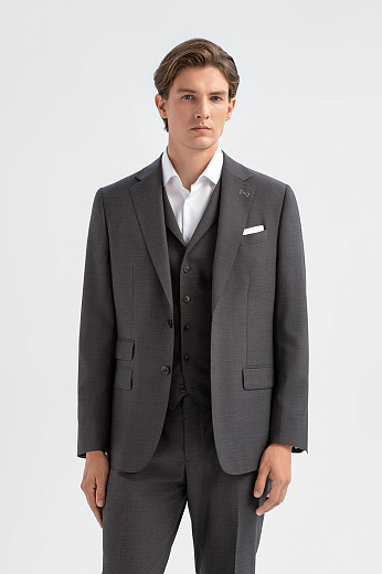 Пиджак из шерсти и шелка с водоотталкивающей обработкой