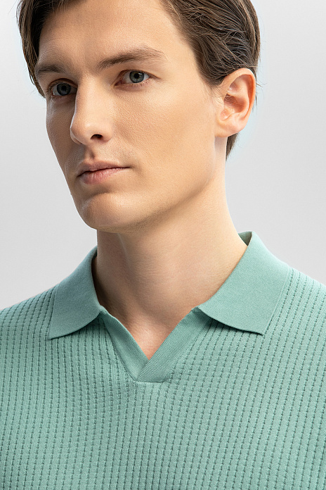 Поло из хлопка Пима, цвет Зеленый светлый