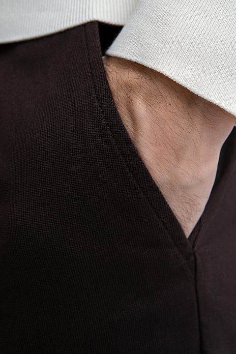 Брюки из хлопка, цвет Коричневый темный