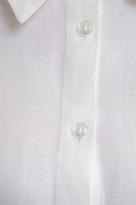 Блузка изо льна и вискозы, цвет Белый