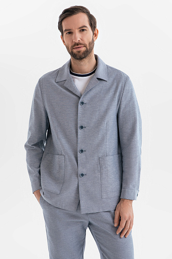 Пиджак из хлопка и льна