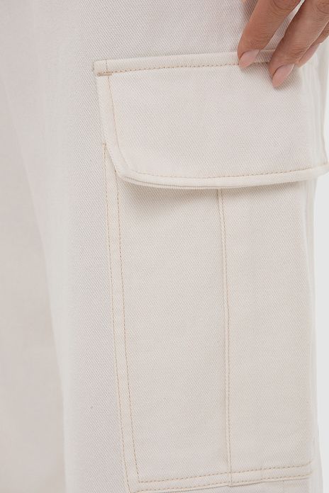 Брюки карго из хлопка, цвет Белый