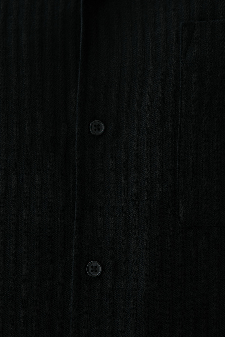 Рубашка изо льна и хлопка, лимитированная коллекция, цвет Черный