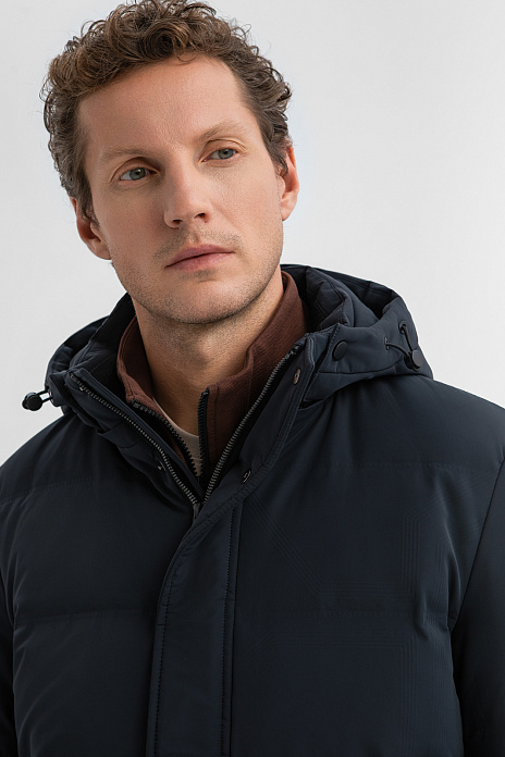 Пуховик с водоотталкивающей обработкой, цвет Синий темный