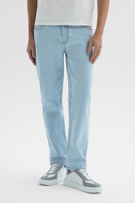 Джинсы свободного силуэта, цвет Голубой