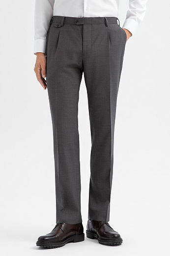 Брюки из шерсти и шелка с водоотталкивающей обработкой