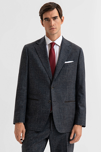 Пиджак из шерсти, льна и шелка