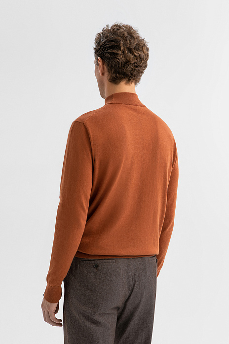 Водолазка из хлопка и кашемира, цвет Коричневый светлый