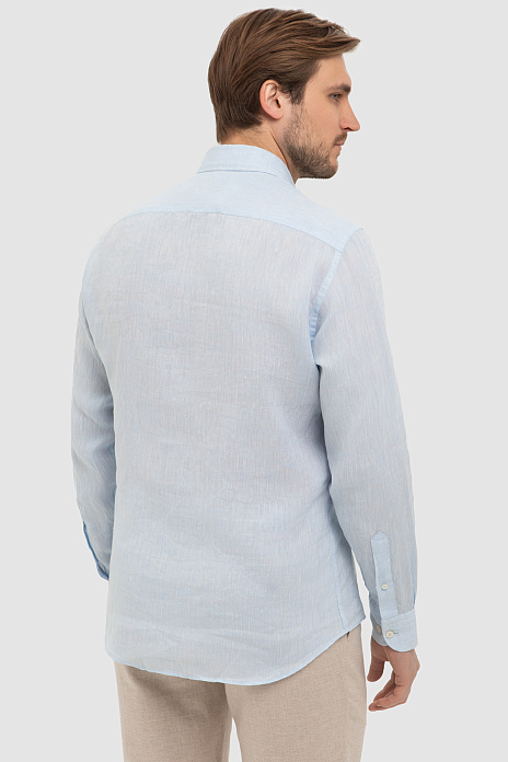 Сорочка изо льна, лимитированная коллекция, цвет Голубой светлый