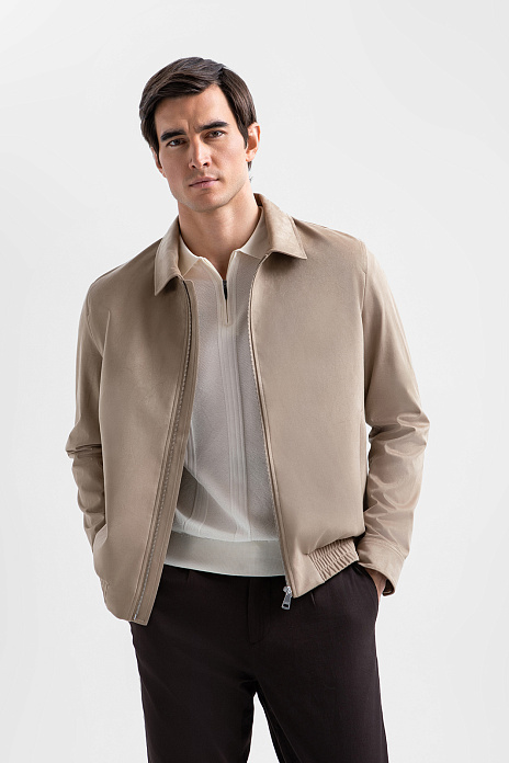 Куртка из алькантары, цвет Бежевый