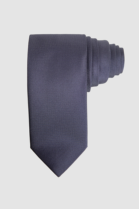 Галстук из шелка синего цвета, цвет Синий темный