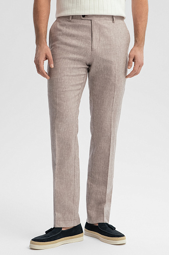 Брюки изо льна и хлопка