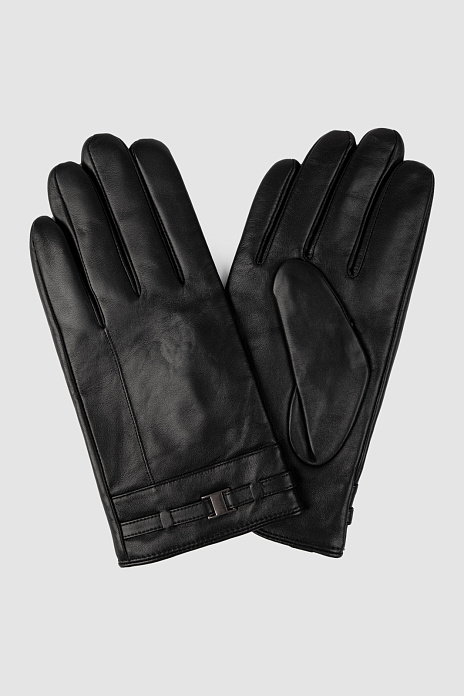 Перчатки из кожи, цвет Черный