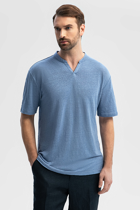 Футболка изо льна, лимитированная коллекция, цвет Голубой