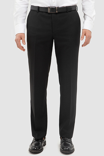 Брюки из шерсти черного цвета