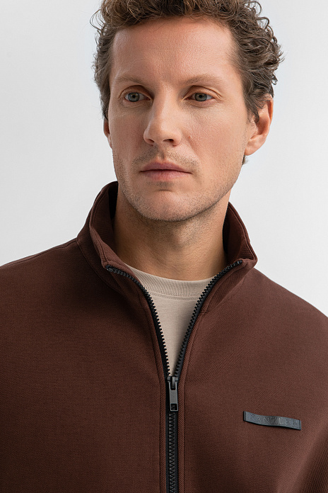 Толстовка на молнии, цвет Коричневый