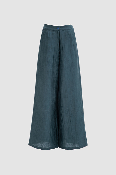Брюки изо льна, цвет Бирюзовый