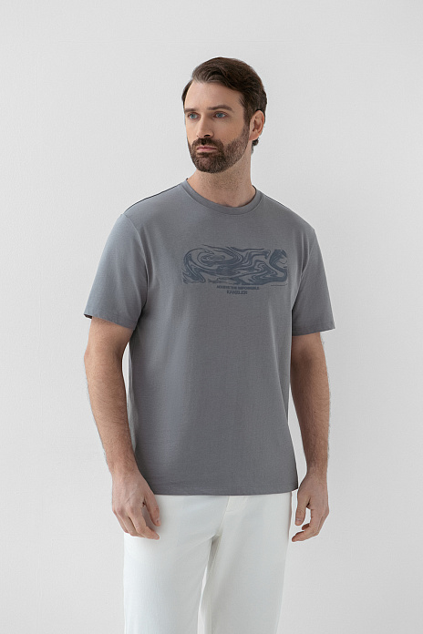 Футболка из хлопка, цвет Синий