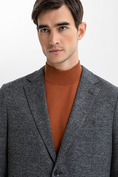 Пиджак однобортный с эффектом меланжа, цвет Серый