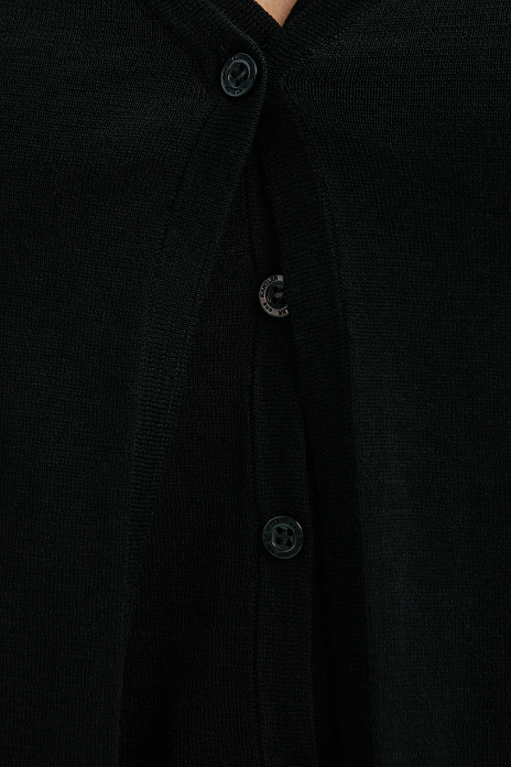 Футболка из хлопка, шелка и льна, цвет Черный