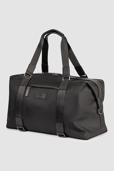 Дорожная сумка с отделкой из натуральной кожи, цвет Черный