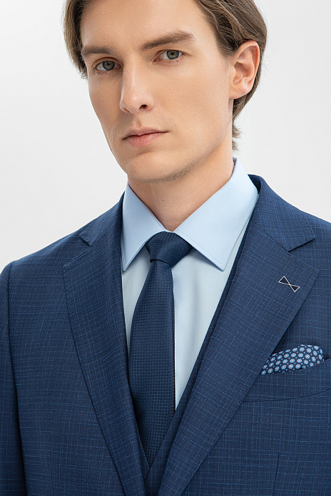 Костюм-тройка из шерсти, хлопка и льна с водоотталкивающей обработкой, цвет 