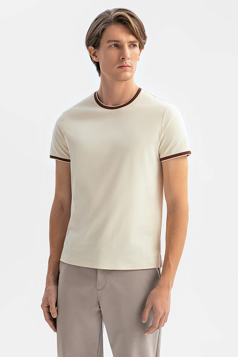 Футболка из мерсеризованного хлопка, цвет Бежевый