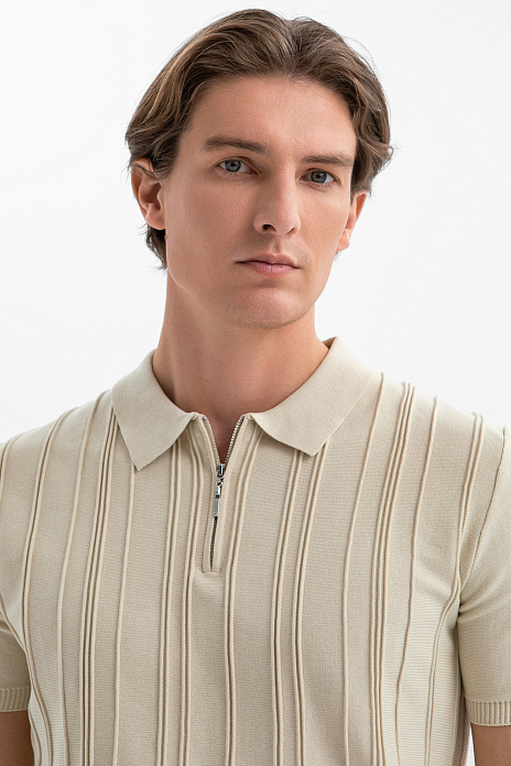 Поло из хлопка, цвет Бежевый